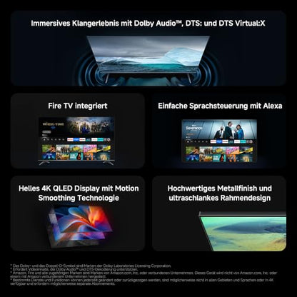 Xiaomi F Pro 43 Zoll 4K UHD QLED Smart TV mit Fire TV