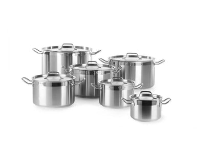 HENDI Kochtopf Edelstahl 18/10 Induktion 23.5L mit Deckel