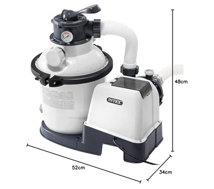 Intex Krystal Clear Sandfilteranlage 4,5m³ Grau/Schwarz