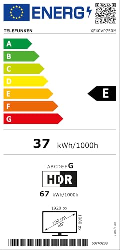 TELEFUNKEN XF40VP750M Smart TV - 40 Zoll Full HD Schwarz