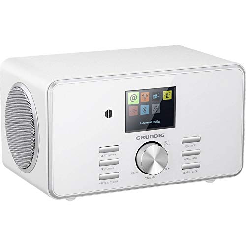 Grundig GIR1110 DTR 5000 X - Digitalradio Weiss: Weisses, quaderförmiges Digitalradio. Empfängt UKW- und DAB+-Radiosender für den stationären Gebrauch.
