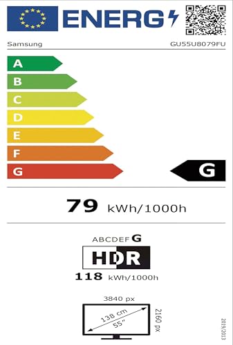 Samsung Crystal UHD U8079F 4K LED Fernseher 55 Zoll