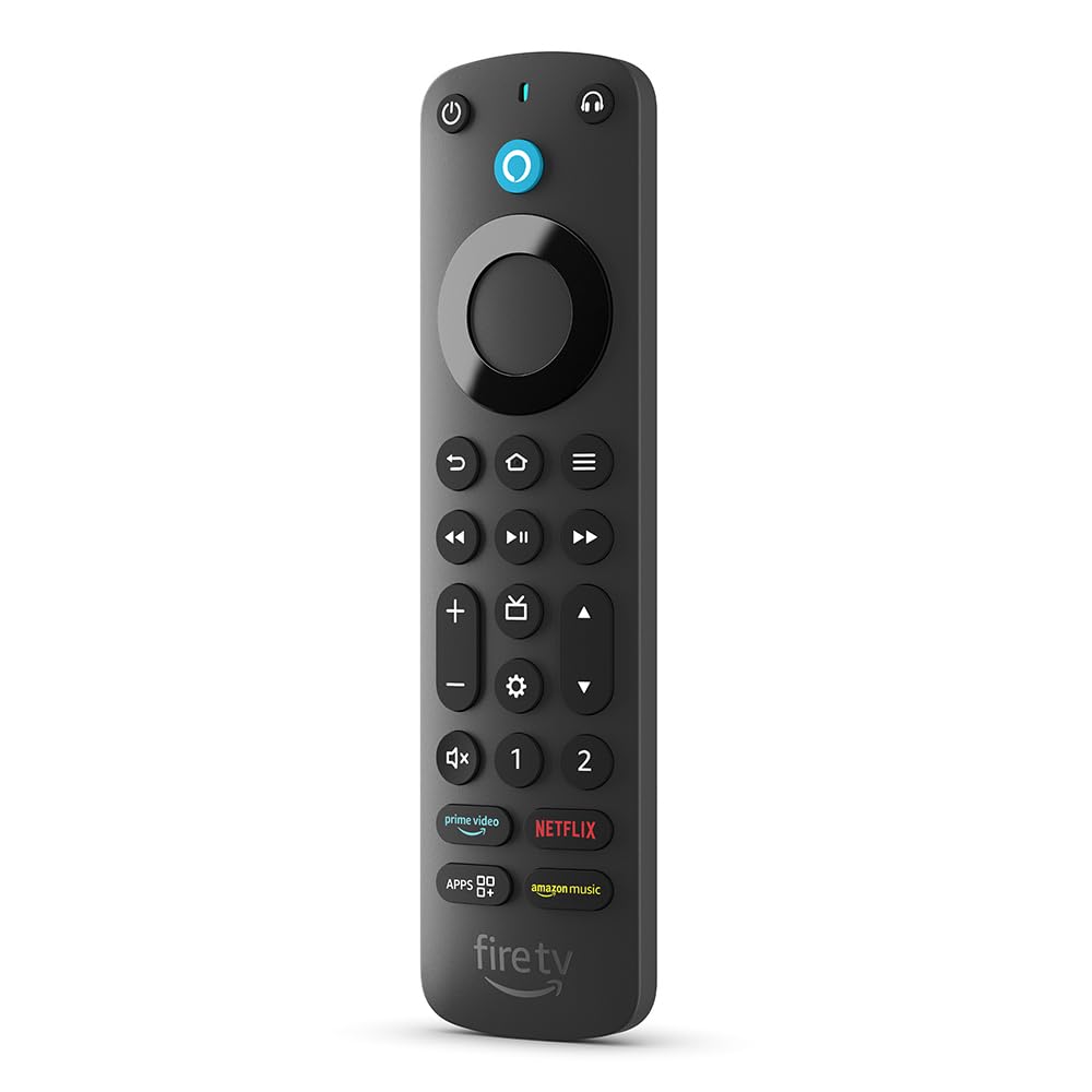 Amazon Alexa-Sprachfernbedienung Pro für Fire TV mit Remote Finder – Tasten mit Hintergrundbeleuchtung