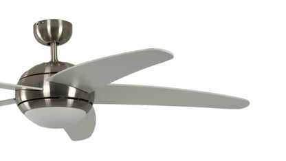 Pepeo Melton Deckenventilator 132cm Nickel/Weiss mit Licht