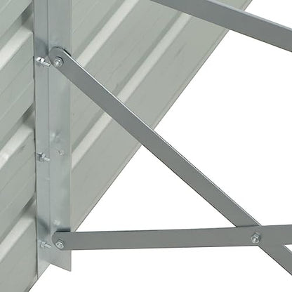 vidaXL Hochbeet Pflanzkasten Stahl 600x80x45cm Grau