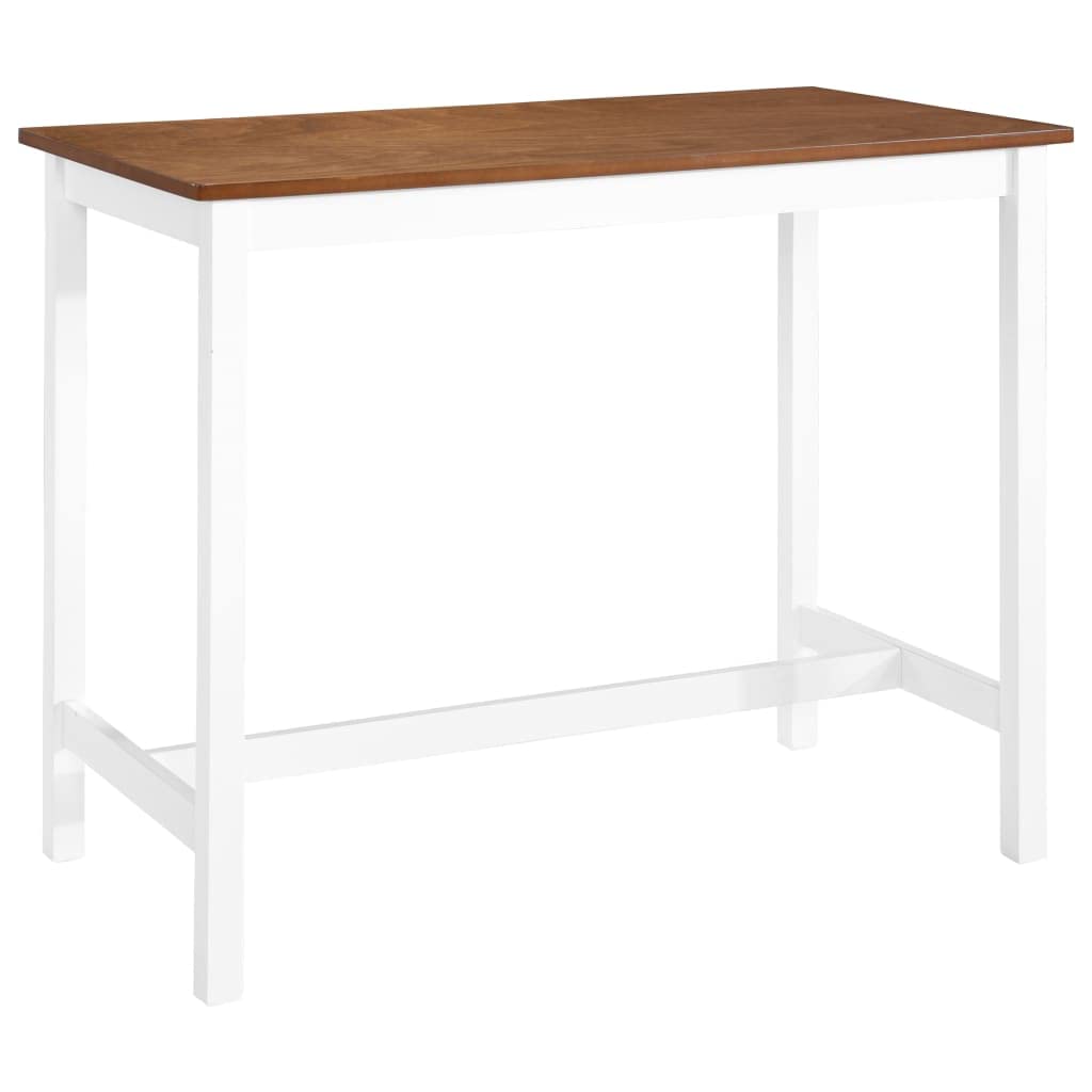 vidaXL Massivholz Bartisch Stehtisch, ein hoher, rechteckiger Tisch aus Massivholz. Dient als Bistrotisch zum Stehen oder für Barhocker.
