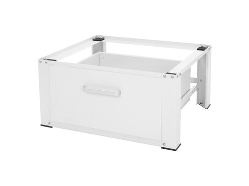 ML-Design Waschmaschinen-Erhöhung Schublade 63x54cm Weiss erhöht Waschmaschinen und bietet Stauraum.