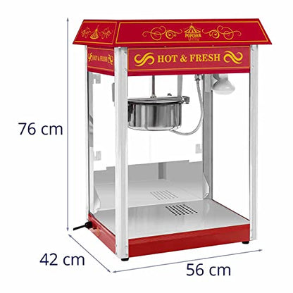 Royal Catering RCPS-16.3 Popcornmaschine Retro Vintage Rot