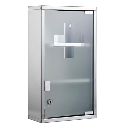 Zedelmaier Medizinschrank Edelstahl hängend, abschliessbar, 3 Fächer