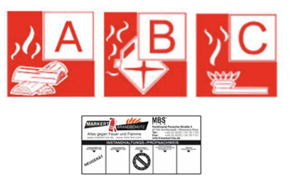 Protex Pulverfeuerlöscher 6 kg ABC Brandklassen mit Halterung