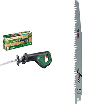 Bosch AdvancedRecip 18 Akku Säbelsäge. Grüne, längliche Form zum Sägen von Holz, Metall und Kunststoff.
