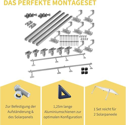 Avoltik PV Halterungsset Ziegeldach – 2 Module 30-40mm