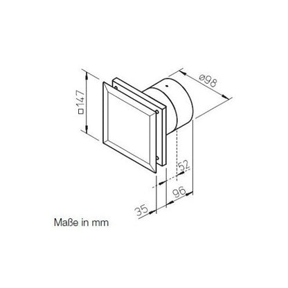 Helios M1/100 F Minilüfter – Feuchteverlaufssteuerung