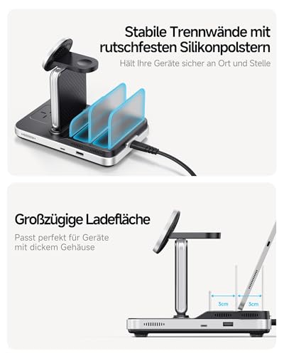SwanScout 901M Induktive Ladestation 5-in-1 für Apple Geräte