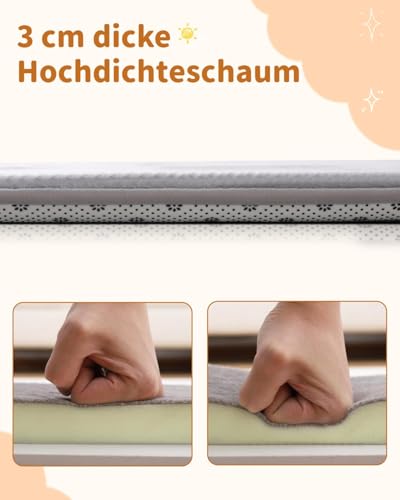 Favodormir Baby Krabbelmatte Dick 150x180x3cm - Grau