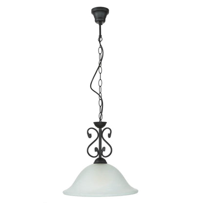 Licht-Erlebnisse DOROTHEA Pendelleuchte - Ø40cm Landhaus Schwarz