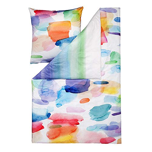 ESTELLA Splash Mako-Satin Wendebettwäsche - Multicolor 135x200 cm: Zum Beziehen von Bettdecke & Kissen.