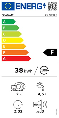 Fullwatt Mini Geschirrspüler Tischmodell - Tragbar, 5L Tank