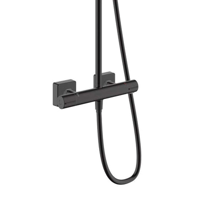 hansgrohe Vernis Shape Duschsystem mit Thermostat Mattschwarz