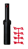 Hunter Versenkregner PGJ-04 Pop-Up Metall Schwarz Rot 4er-Set, vier Regner aus Metall in Schwarz und Rot