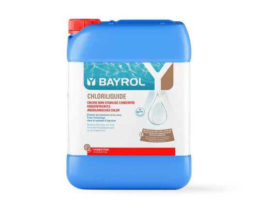 Bayrol ChloriLiquid Flüssigchlor für Pool - 25 kg Kanister: Weißer Kunststoffkanister zur Poolwasser-Desinfektion.