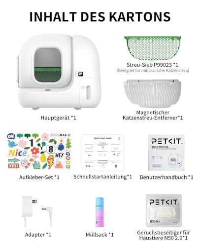 PETKIT Pura Max 2 selbstreinigende Katzentoilette N50 für mehrere Katzen