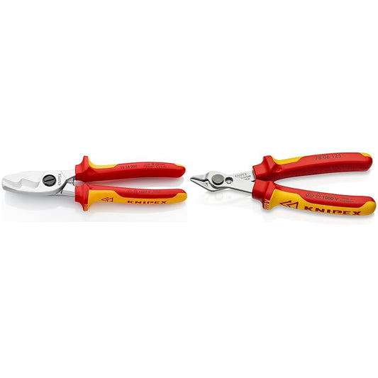 Knipex Electronic Super Knips VDE Seitenschneider 125 mm 78 06 125. Polierter Kopf. Trennt dünne Elektronikdrähte.