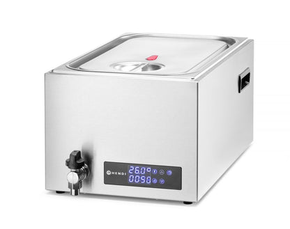 HENDI Profi Sous-Vide Gerät GN 1/1 - 20L mit Ablasshahn & Abstandhalter