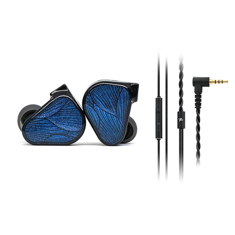 TRUTHEAR Crinacle Zero: Blue2 Dual Dynamic In-Ear-Kopfhörer. Blaues, kompaktes Gehäuse für präzisen Stereoklang beim Musikhören.