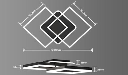ANTENLICHT Smarte LED Deckenleuchte Dimmbar mit Alexa/Google - Schwarz