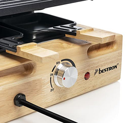 Bestron Raclette Grill XL - Party Grill mit Steinplatte