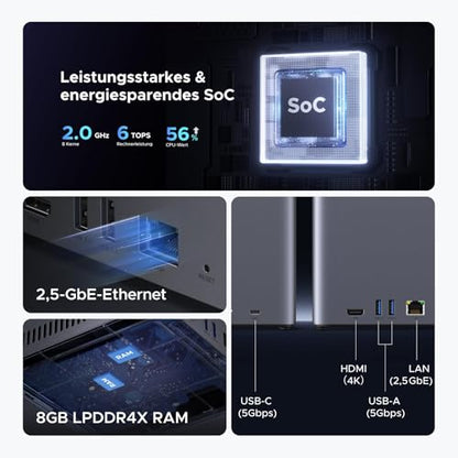 UGREEN NASync DH4300 Plus 4-Bay Desktop NAS - Diskless