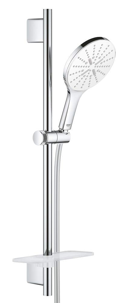 GROHE Vitalio SmartActive 150 Duschset eckig Chrom 26598000. Eckige Chrom-Handbrause und Stange zur Wandmontage für die Dusche.