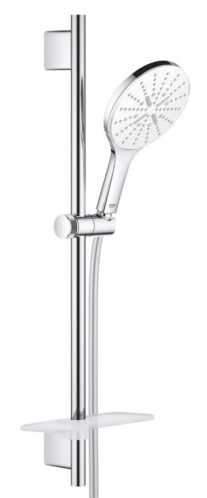GROHE Vitalio SmartActive 150 Duschset eckig Chrom 26598000. Eckige Chrom-Handbrause und Stange zur Wandmontage für die Dusche.