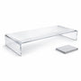 semper plastic Monitorständer aus Acrylglas – Bildschirmerhöhung 10 cm, aus einem Stück gefertigt