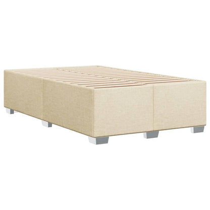 vidaXL Polsterbett Doppelbett Creme 120x200cm Stoff