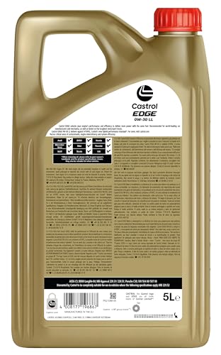Castrol EDGE 0W-30 LL Longlife synthetisches Motoröl - 5L