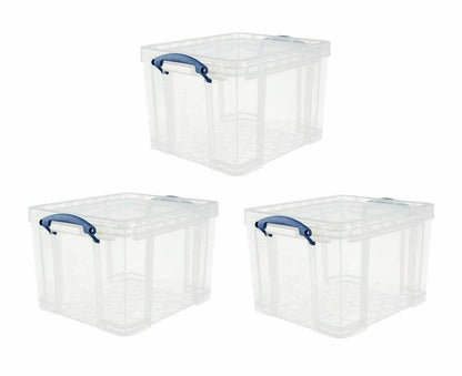 Really Useful Aufbewahrungsboxen 3er-Pack 35 l farblos