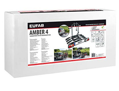 EUFAB AMBER 4 Fahrradträger - Anhängerkupplung für 4 Fahrräder