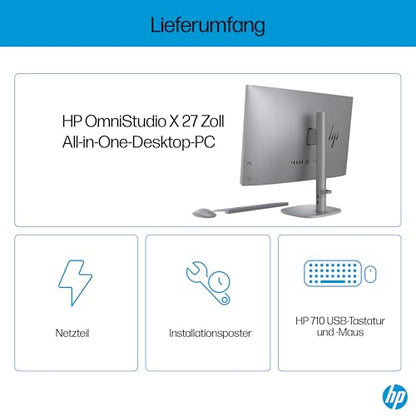 HP OmniStudio X 27-cs0273ng All-in-One KI PC - Silber
