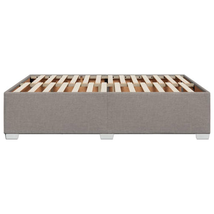 vidaXL Polsterbett Doppelbett - 160x200cm Taupe Stoff