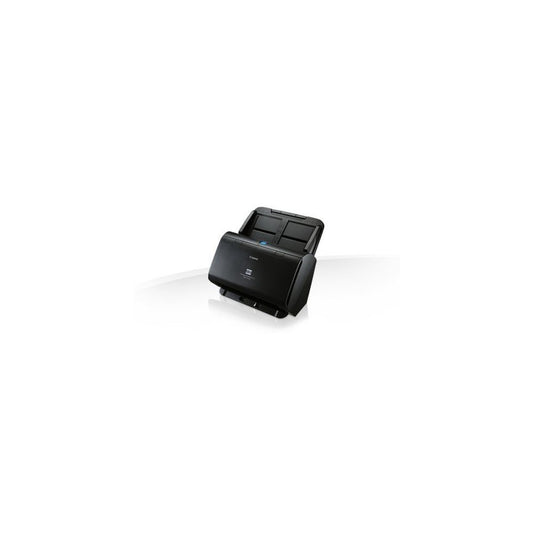 Canon imageFORMULA DR-C240 – DIN A4 Duplex Dokumentenscanner. Schwarzes, rechteckiges Gehäuse. Zur schnellen Digitalisierung von Dokumentenstapeln.