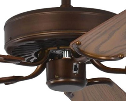 Pepeo Potkuri Deckenventilator - Bronze Antik 132cm ohne Beleuchtung