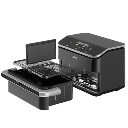 COSORI Dual Blaze TwinFry 10L Heissluftfritteuse – 2 Kammern Schwarz