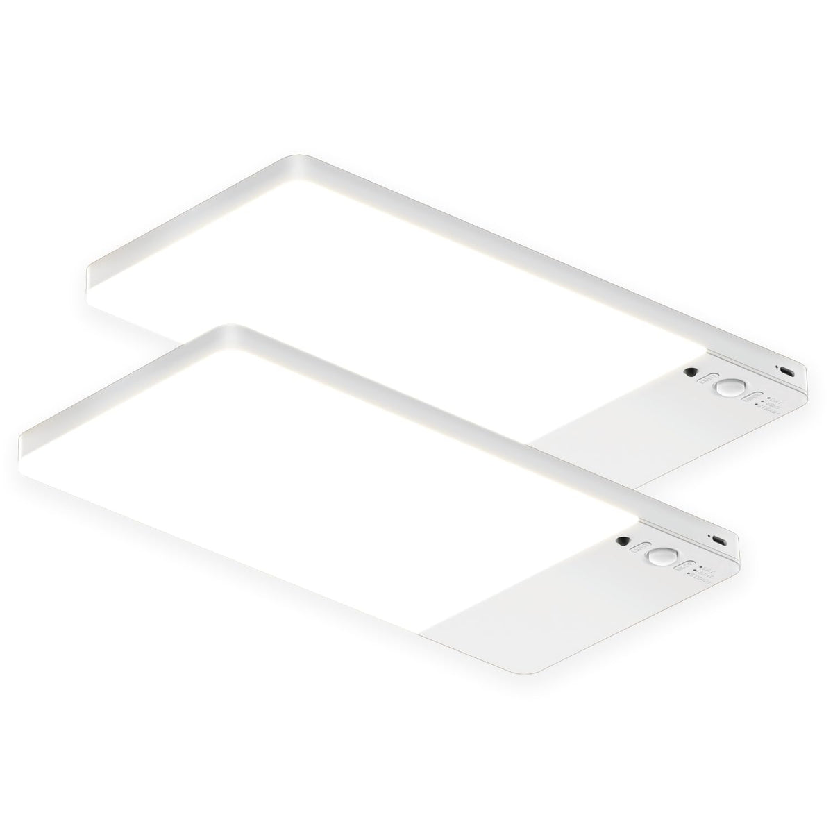 FULEN CL06 LED Deckenleuchte mit Bewegungsmelder und Akku, 2er-Pack, flache Bauform