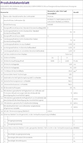 Hisense 43E6NT Fernseher 4K UHD Smart TV 43 Zoll