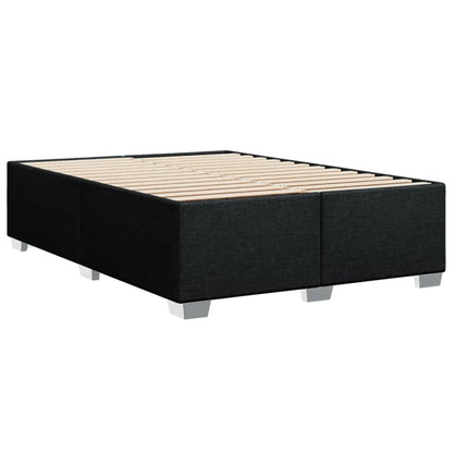 vidaXL Polsterbett Doppelbett Stoff Bettrahmen 160x200cm Schwarz