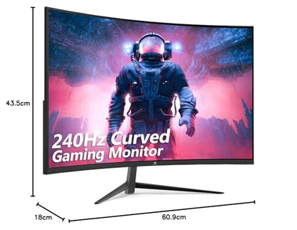 Z-Edge 27 Zoll Curved Gaming Monitor Full HD - 280Hz Schwarz