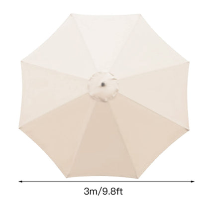 SMLJFO Sonnenschirm Ersatzdach 3 m, 8 Streben, UV-Schutz, Beige