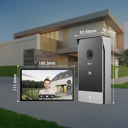 EZVIZ CP7 2K Video Türsprechanlage mit Türöffner & Farb-Touchscreen